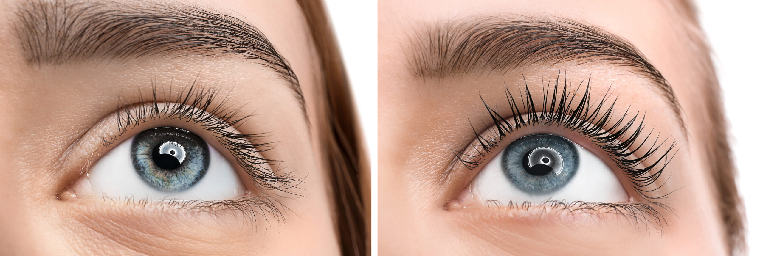 Beautiful,Young,Woman,Before,And,After,Eyelashes,Lamination,,Closeup Beautiful,Young,Woman,Before,And,After,Eyelashes,Lamination,,Closeup